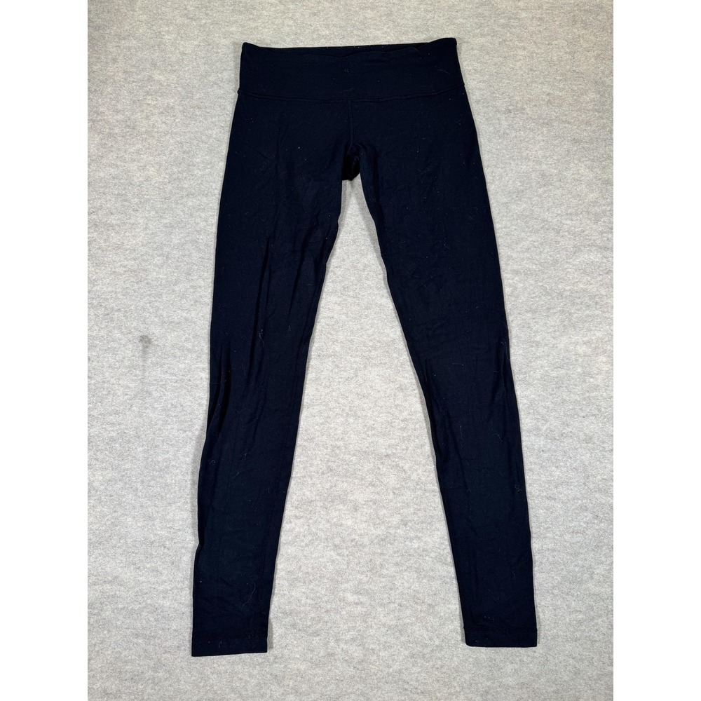 Lululemon Leggings Womens 8 Black Mid Rise Ankle Yoga Athletic Gym Pants Stretch